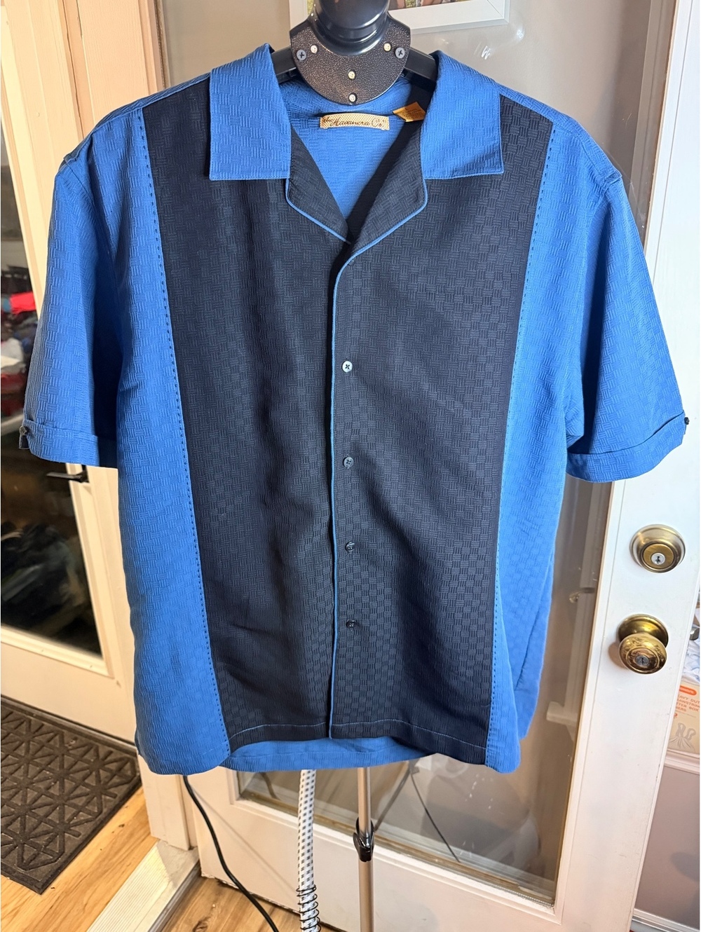 Havanero Co Blue Short Sleeve Button Front Shirt